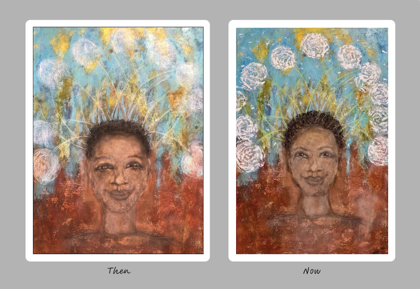 Dandelion painting reworked