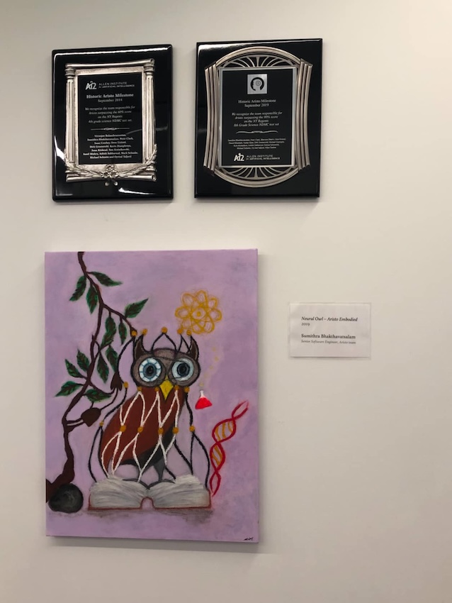'Neural Owl' hanging on the wall of AI2