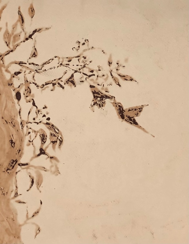 Hummingbird painting impression